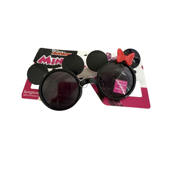 Disney Minnie Mouse Kids Sunglasses With Bowknot 100% UV Protection Black & Red - Picture 1 of 2